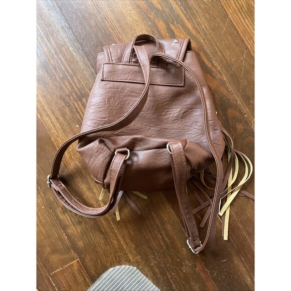 Western Aztec Purse Backpack Fringe Faux Leather Bag Boho - Picture 5 of 11